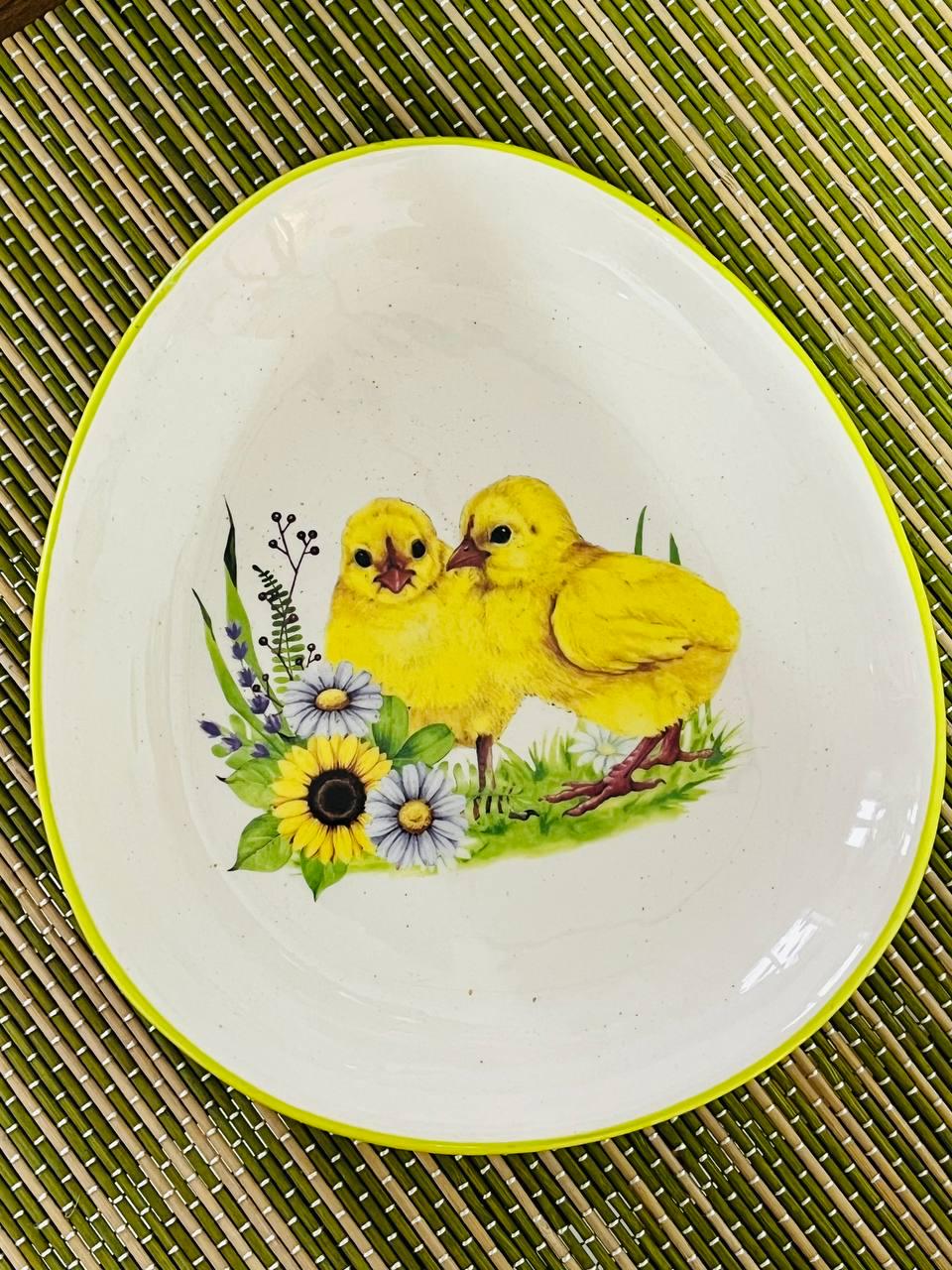 Блюдо великоднє BonaDi з курчатами керамічне 20,5 см - фото 4