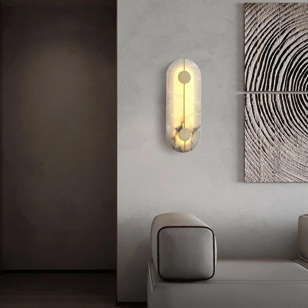 Бра с мрамором Белый/Латунь (W37G/2 L)