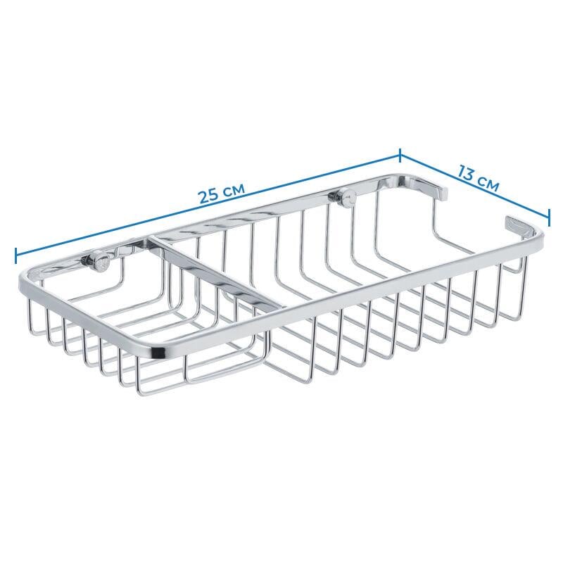 Полка-решетка с мыльницей Zerix LR337 - фото 2