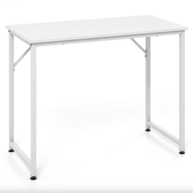 Компьютерный стол Costway Helena с металлическим каркасом Белый (4802)
