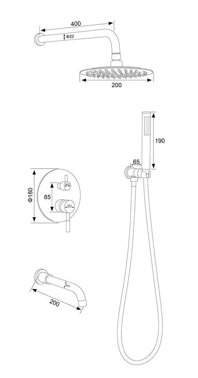 Змішувач для душу Perla SMART PSS7804 вбудований круглий/3 режима Сатин/Нержавіюча сталь (2529486175) - фото 7 Змішувач для душу Perla SMART PSS7804 вбудований круглий/3 режима Сатин/Нержавіюча сталь (2529486175) - фото 7