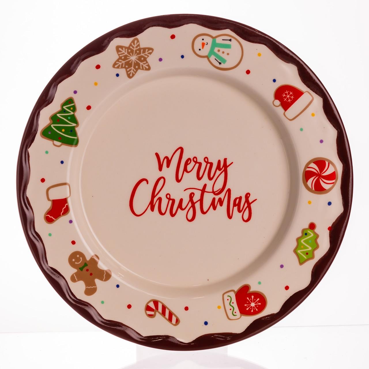 Тарелка фарфоровая Merry Christmas 27,5 см (CR-1-39)