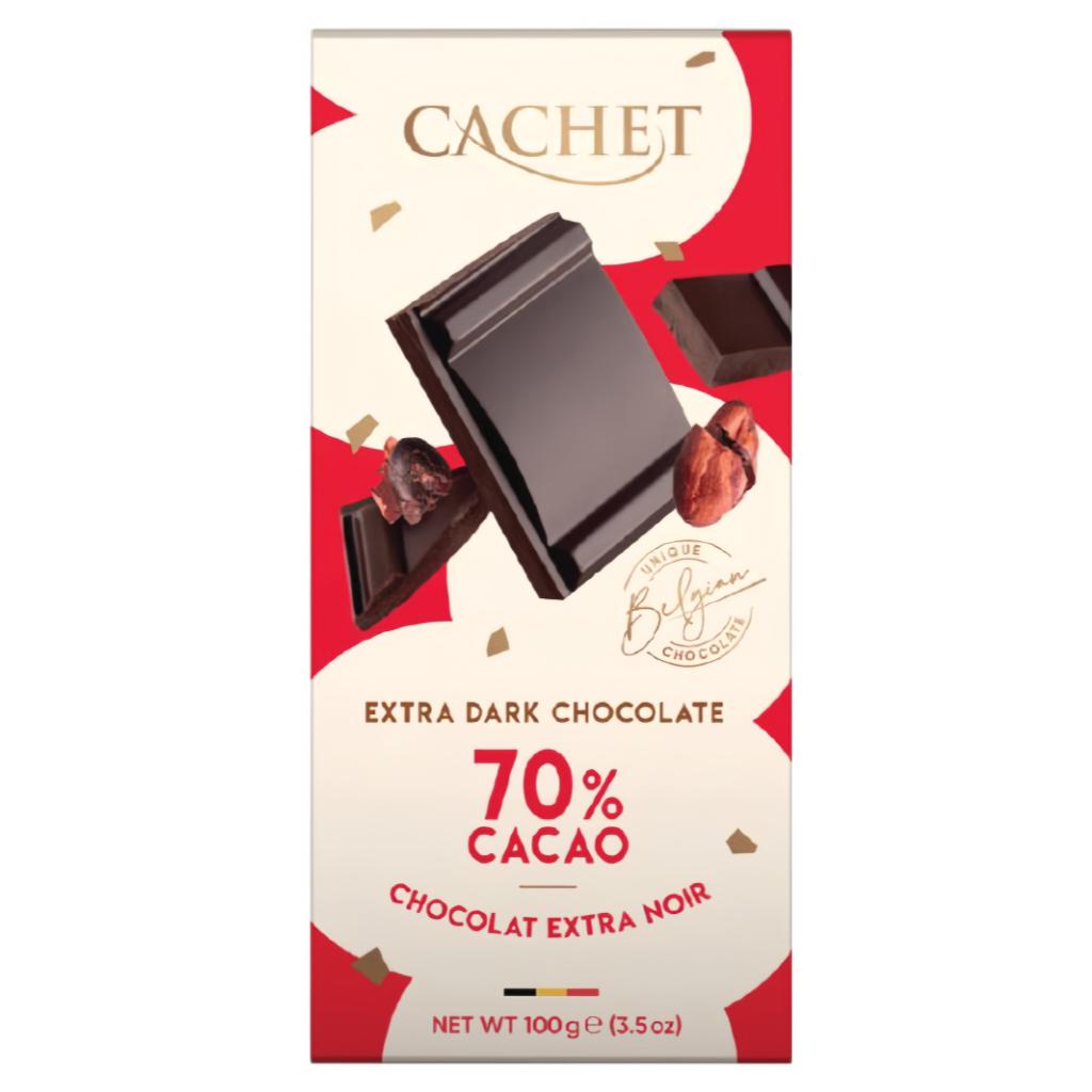 Чорний шоколад екстра Cachet 70% Extra Dark 100 г (13344325)