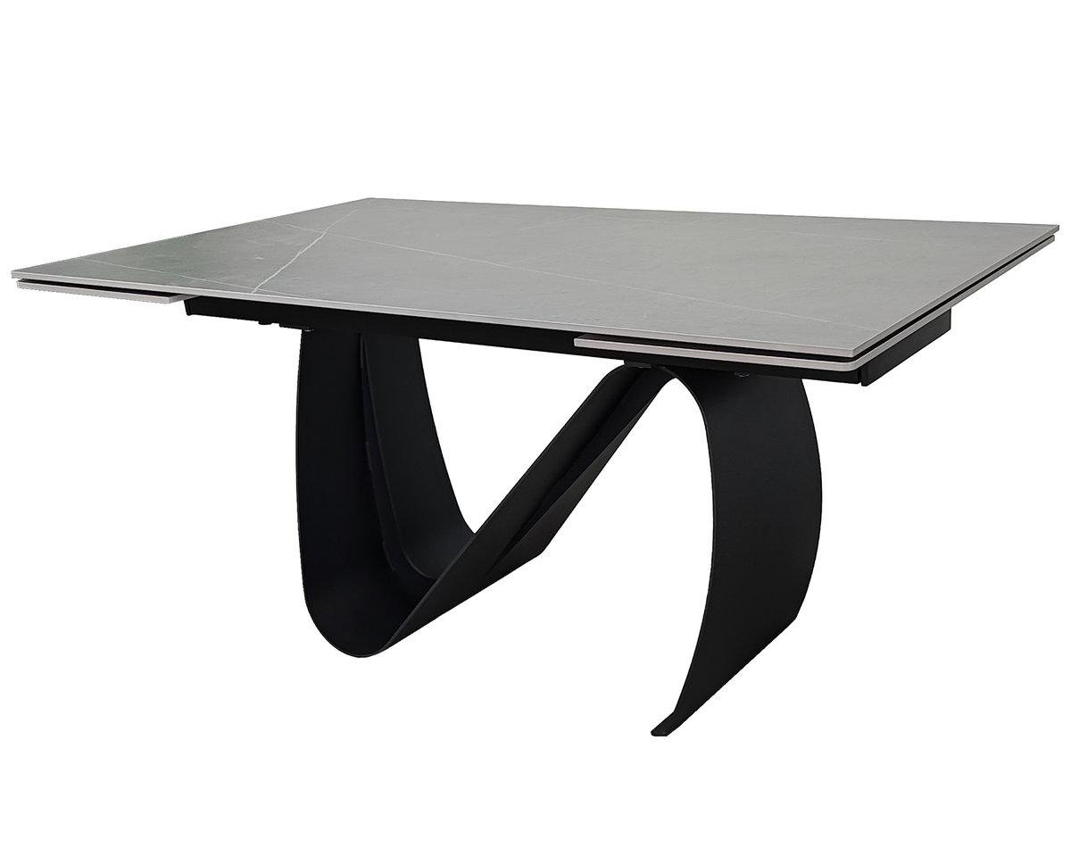 Стол обеденный раскладной Intarsio JULIAN CERAMIC 160-240х90 см Серый матовый/Черный (JULIAN160) - фото 3 Стол обеденный раскладной Intarsio JULIAN CERAMIC 160-240х90 см Серый матовый/Черный (JULIAN160) - фото 3
