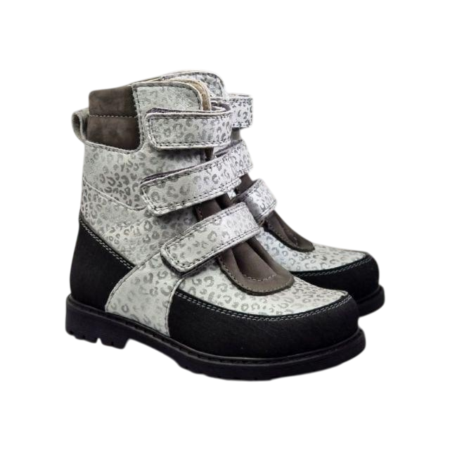 Черевики дитячі ортопедичні з натуральної шкіри р. 25 Сірий (2493762460)
