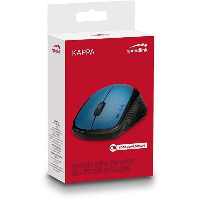 Компьютерная мышка беспроводная SpeedLink Kappa Blue (SL-630011-BE) - фото 4 Компьютерная мышка беспроводная SpeedLink Kappa Blue (SL-630011-BE) - фото 4