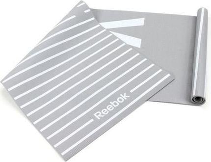 Коврик для йоги двухсторонний Reebok DOUBLE SIDED 4MM YOGA MAT Серо-белый (RAYG-11030YG)