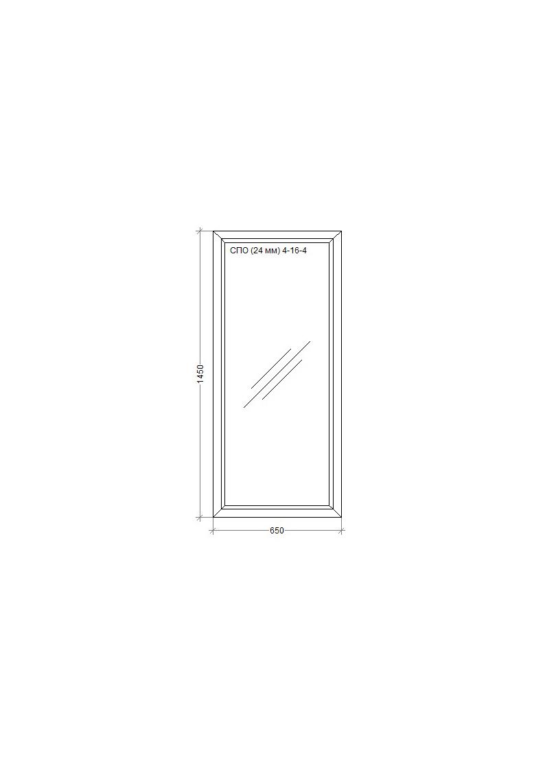 Вікно металопластикове WDS MiroPlast глухе 650х1450 мм - фото 2 Вікно металопластикове WDS MiroPlast глухе 650х1450 мм - фото 2
