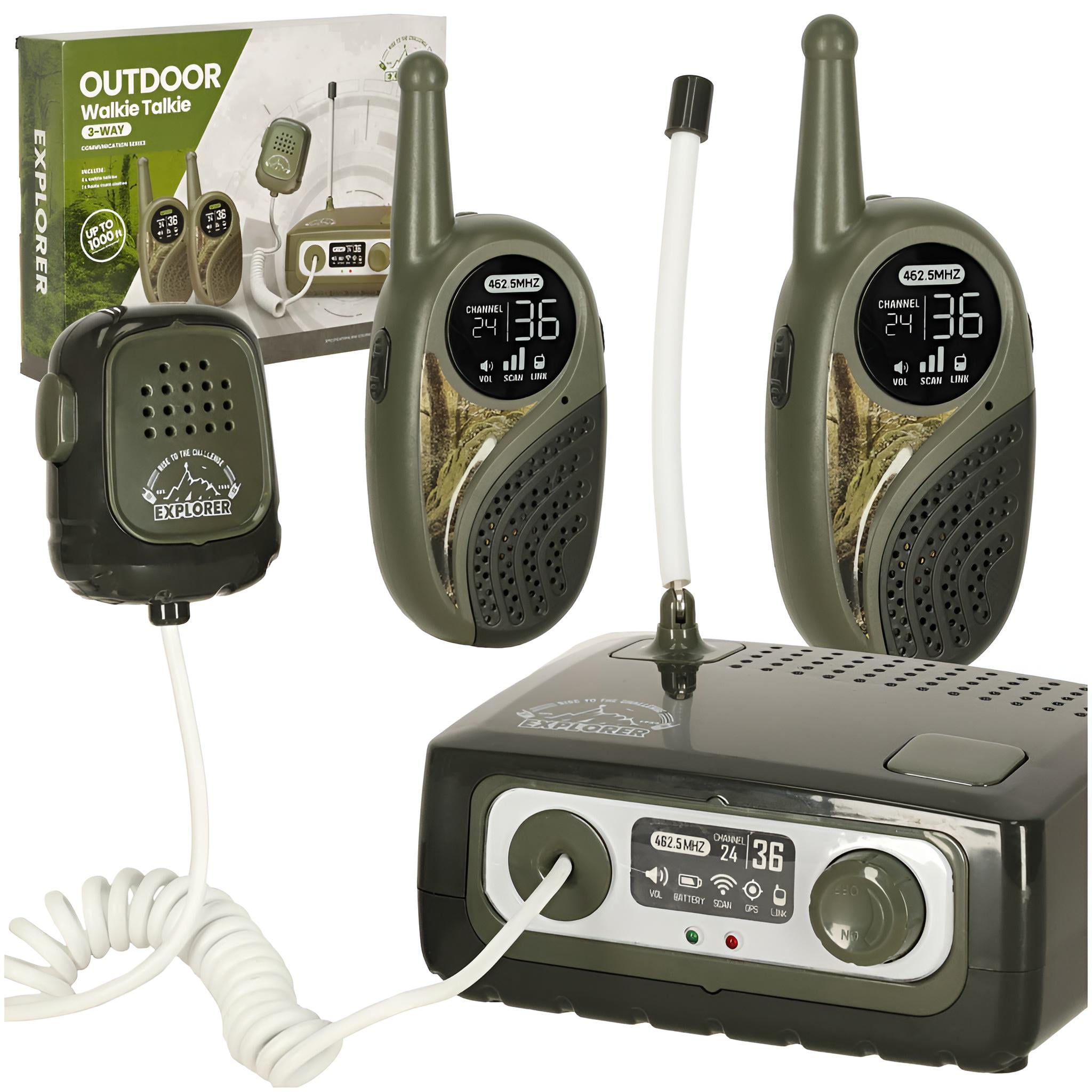 Набор рации со станцией детский игровой Walkie Talkies Зеленый (ZR302A-B)