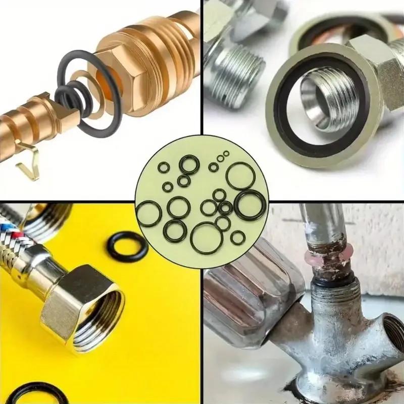 Набор уплотнительных колец смазочно- и водостойкие резиновые 225 шт. - фото 8