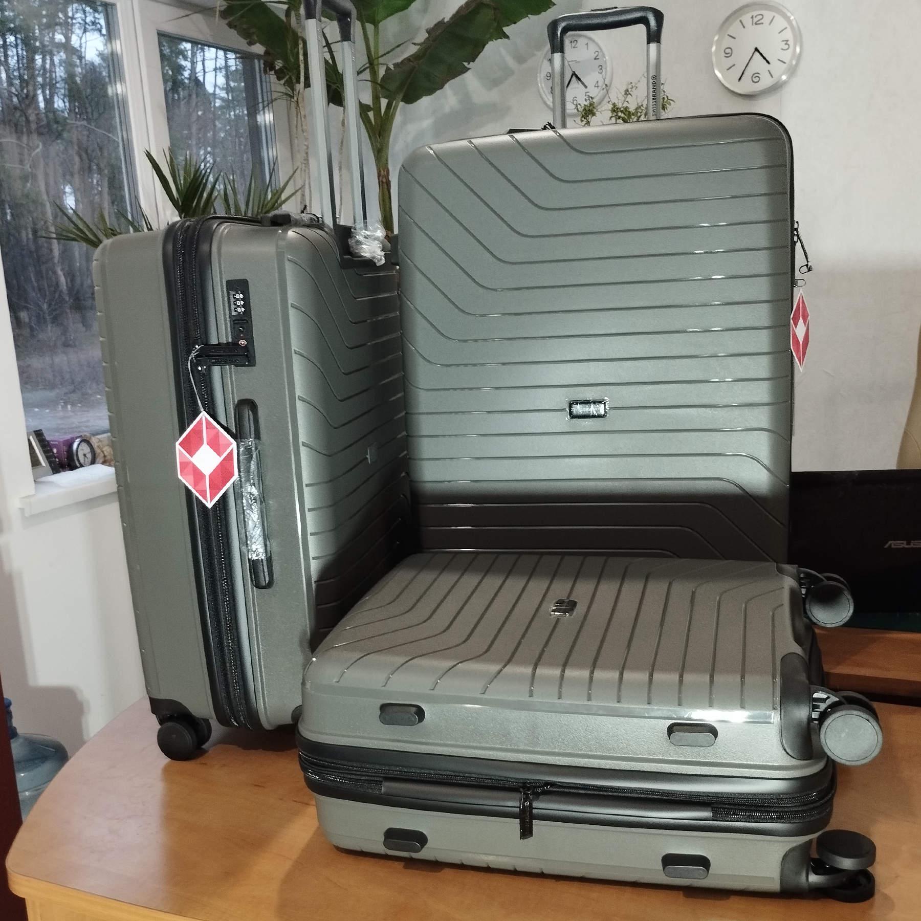 Валіза велика Swissbrand Eden Polypropylene L Charcoal (SWB_LHEDE174L) - фото 4