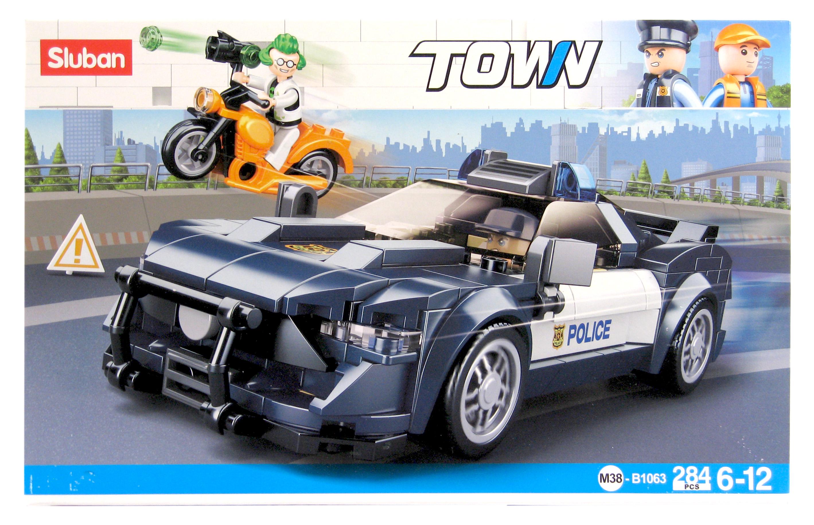 Конструктор Sluban M38-B1063 Полицейская машина 284 детали 2 фигурки