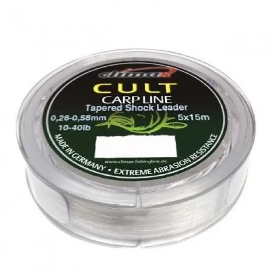 Шок-лидер конусный Climax CULT Tap Shock Leader 5x15 м 0,26-0,58 мм/10-40lb (3KB5129)