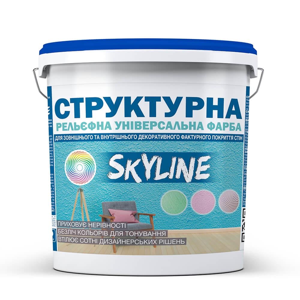 Фарба високоміцна SkyLine структурна для стін та стель 4,8 кг - фото 1