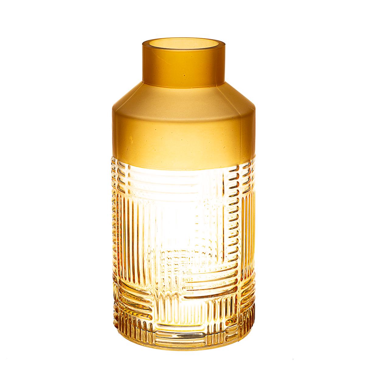 Настольная стеклянная ваза Light House Луч 25 см Желтый