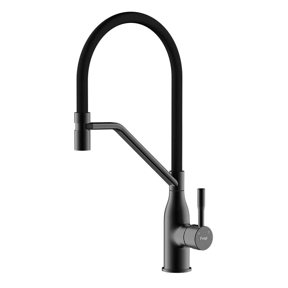 Смеситель для кухни Frap F4497-6 с силиконовым изливом Черный (SE01046712) Смеситель для кухни Frap F4497-6 с силиконовым изливом Черный (SE01046712)