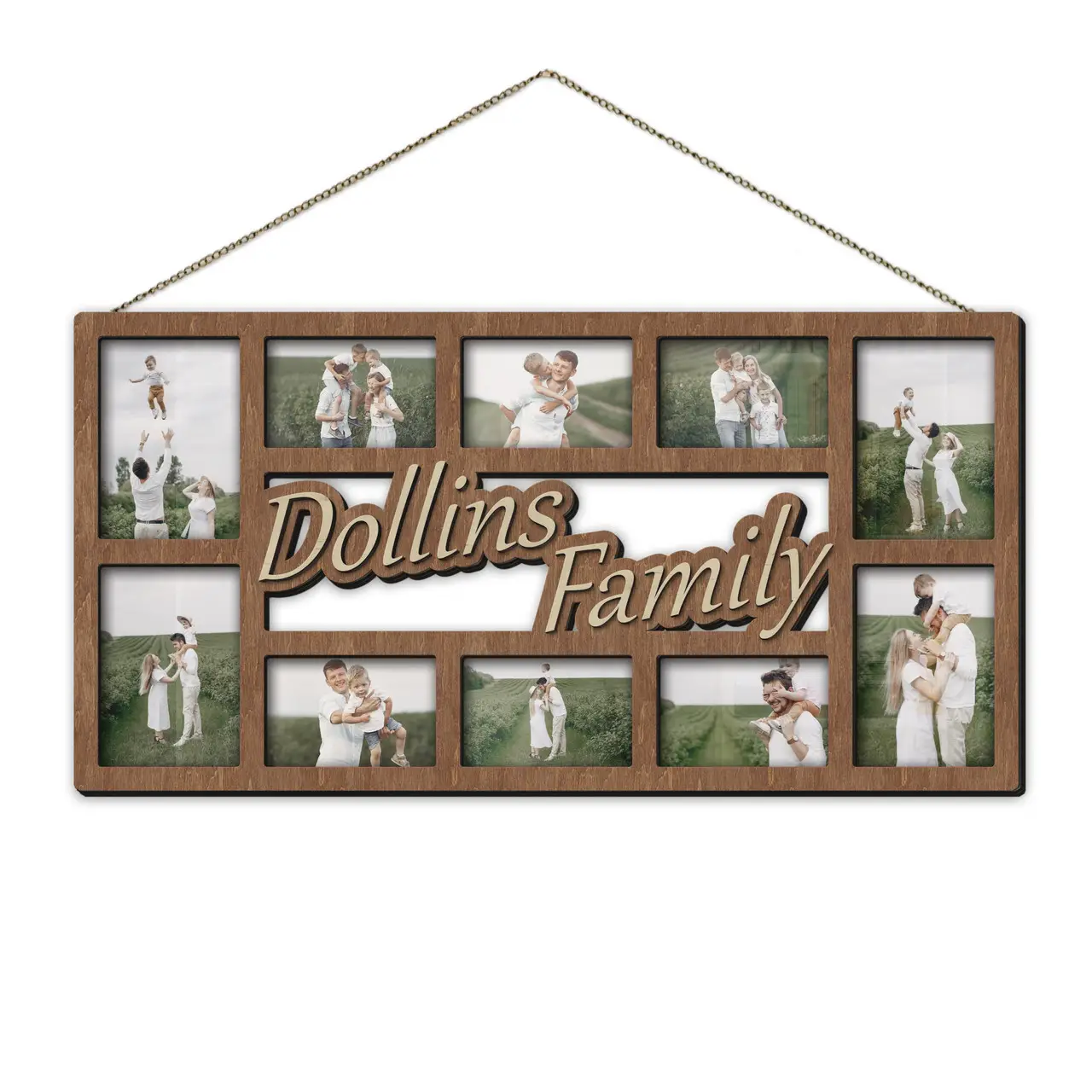 Фоторамка-колаж на 10 фото Коричневий (rectangles_dollins_collage-1) - фото 1