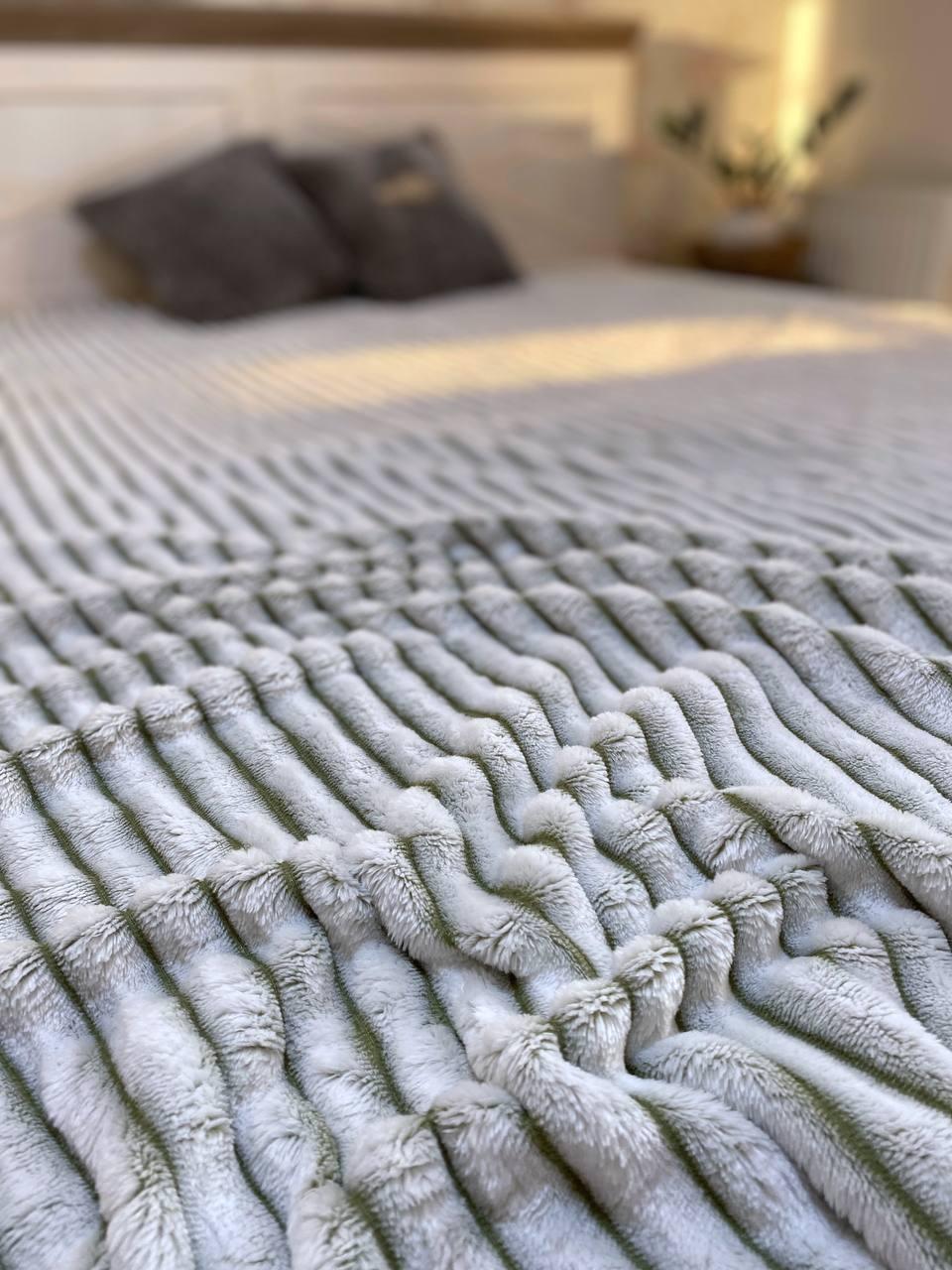 Плед плюшевий 200х230 см Бежевий (Д-Mpled003/3-04) - фото 3