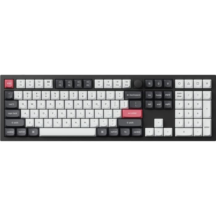 Клавиатура беспроводная Keychron Q6 HE магнитная 100 клавиш Magnetic Switch RGB Black (Q6H-M1-UA)