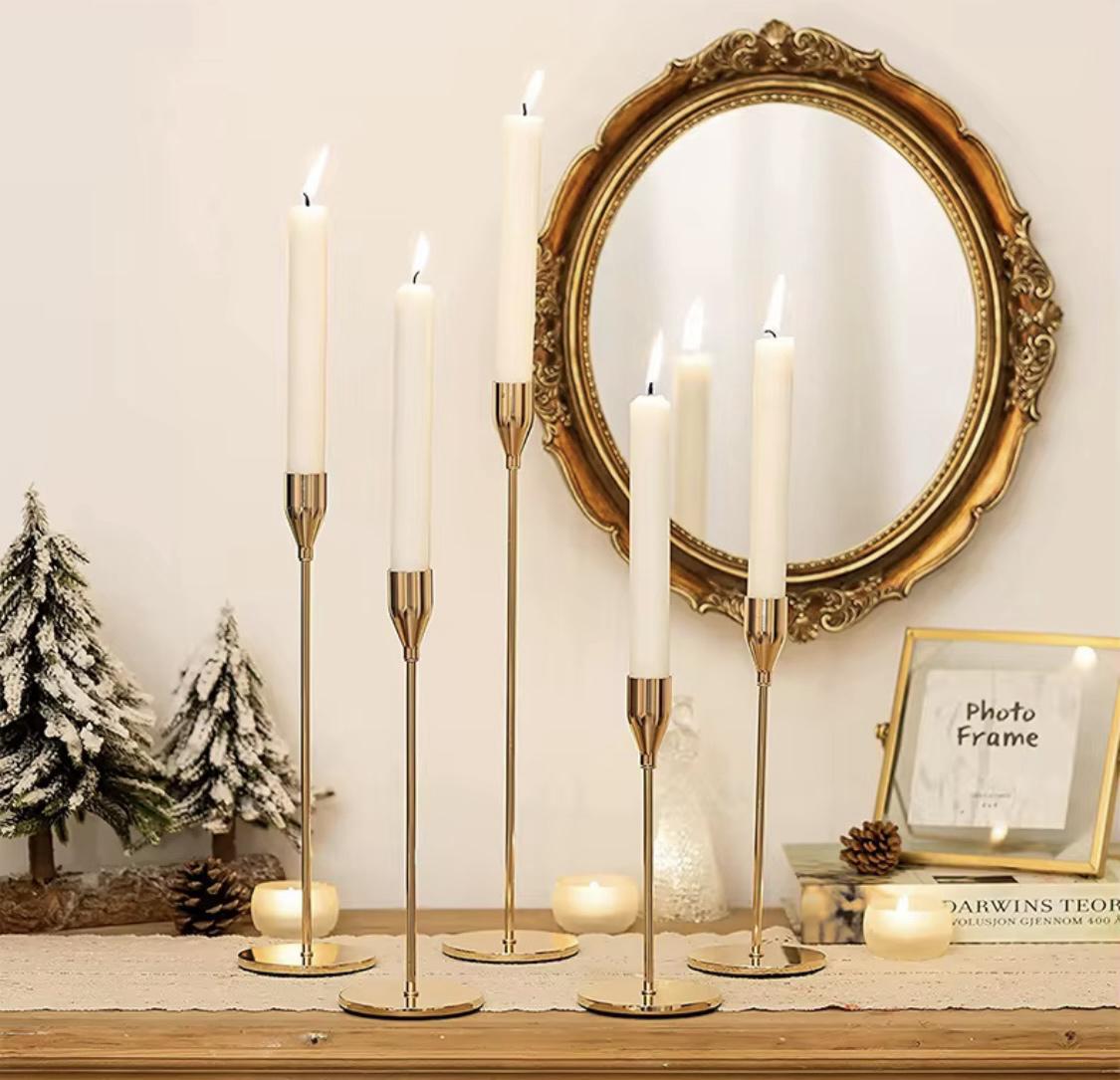 Набор металлических подсвечников Золотая элегантность 3 шт. 32х27х22 см Золотой (90804) - фото 2