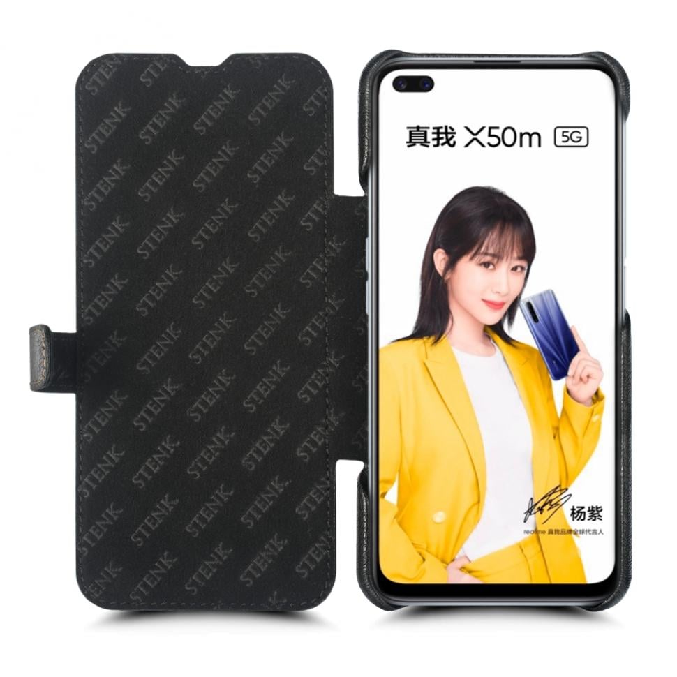 Чехол книжка Stenk Premium для Realme X50m 5G Черный (68555)