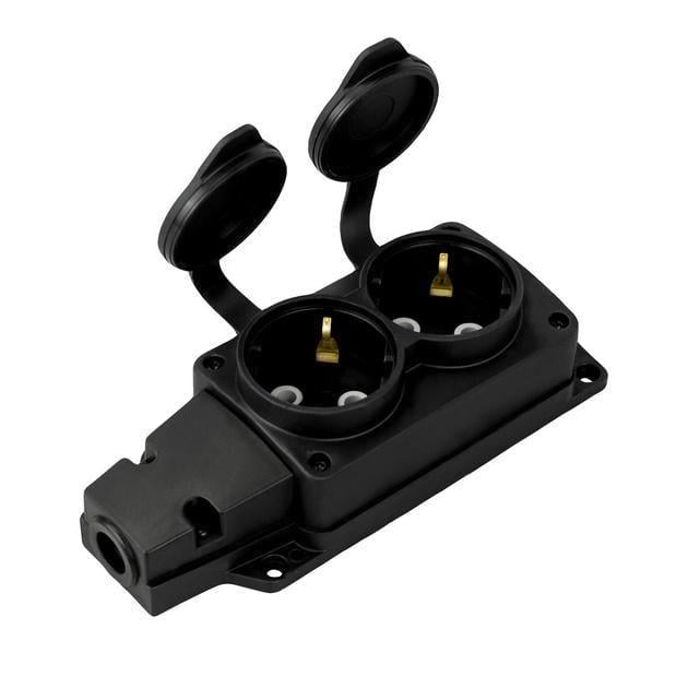 Колодка Mutlusan 2 гнізда з заземленням каучук IP44 16А (28687475)