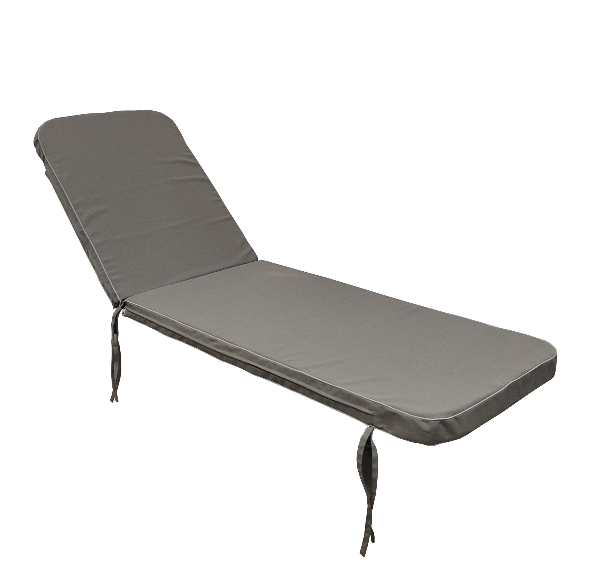 Матрац для шезлонга eGarden Mare двухсторонній акрил 195x58x6 см Сірий (5746) Матрац для шезлонга eGarden Mare двухсторонній акрил 195x58x6 см Сірий (5746)