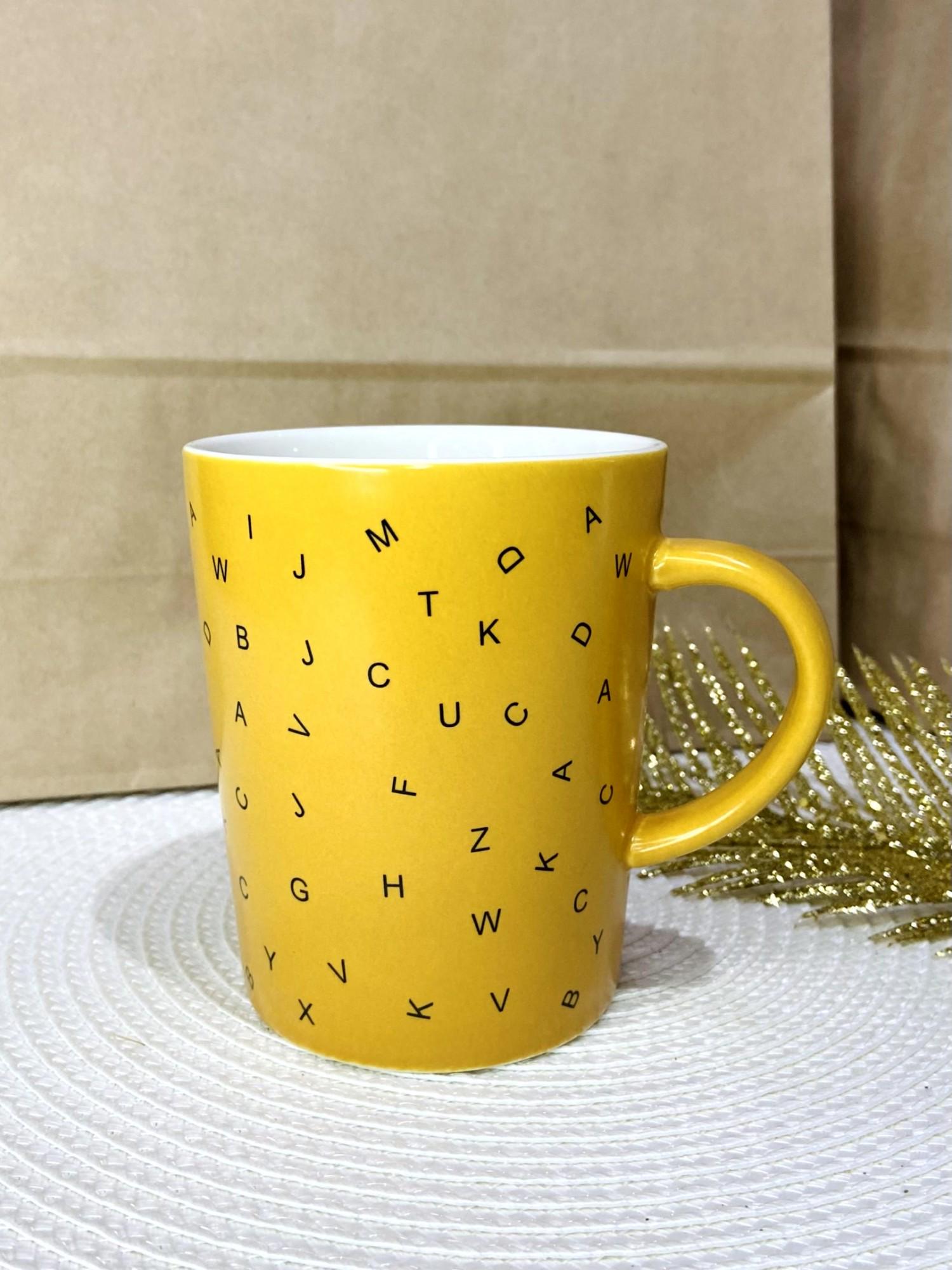 Чашка керамическая АВС 300 мл Желтый