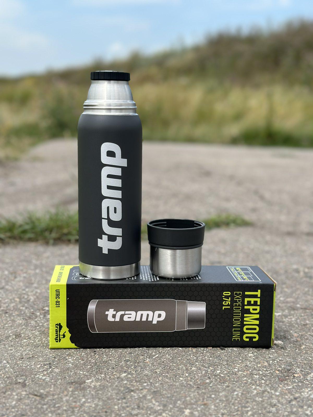 Термос для напитков Tramp expeditio с нержавейки держит 24 ч. 0,75 л (UTRC-031-grey) - фото 3 Термос для напитков Tramp expeditio с нержавейки держит 24 ч. 0,75 л (UTRC-031-grey) - фото 3