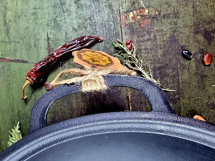 Кастрюля со стеклянной крышкой чугунная 6 л (2375012829) - фото 4