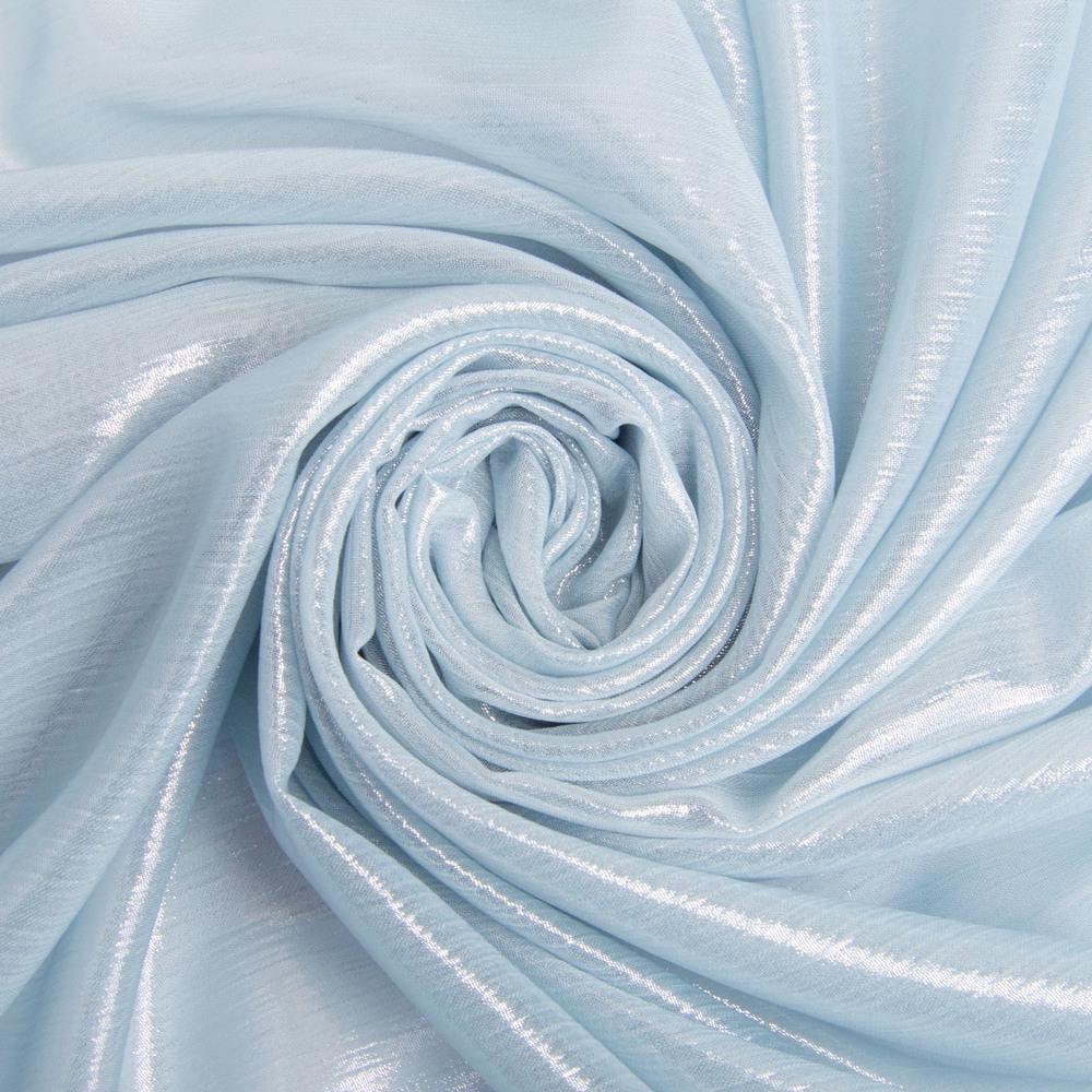 Ткань шифон стрейч Сильвер с напылением 55 г/м2 150 см Голубой (26861)