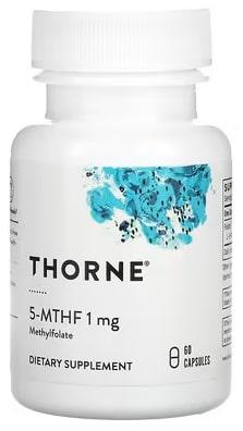 Фолиевая кислота B-9 Thorne Folate 5-MTHF 1 мг 60 капс. (THR-12901)