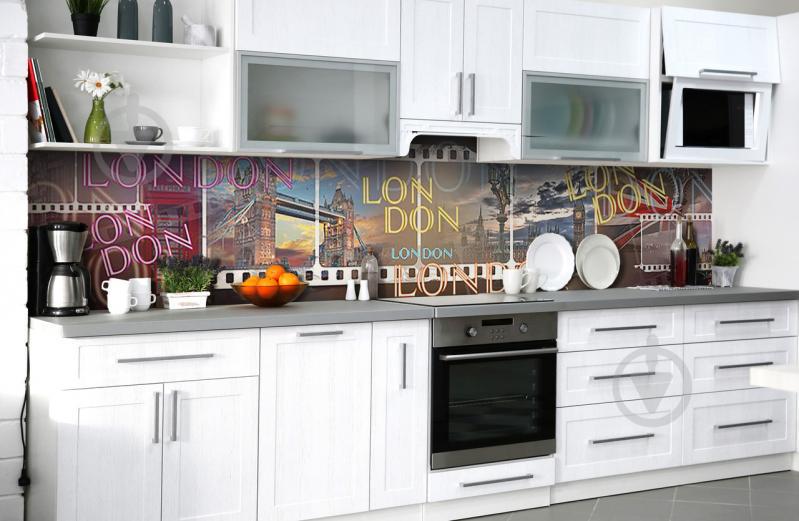 Скинали на кухню Zatarga «Кино о Лондоне» 600х3000 мм виниловая 3Д наклейка кухонный фартук самоклеящаяся
