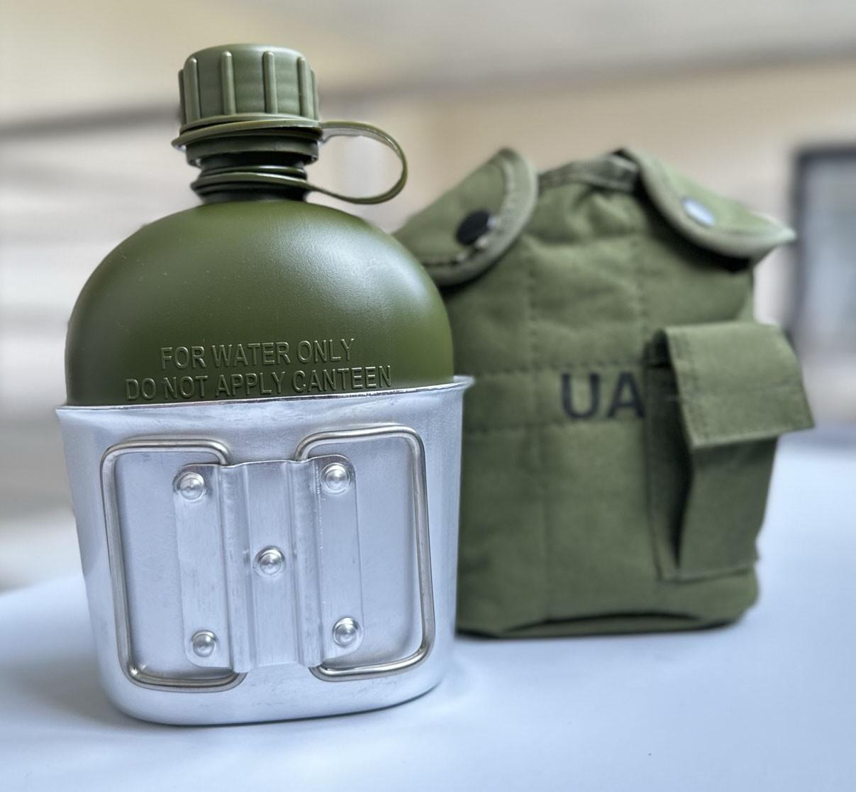 Фляга армійська та чохлом Оливковий 1 л (28523648) - фото 2 Фляга армійська та чохлом Оливковий 1 л (28523648) - фото 2