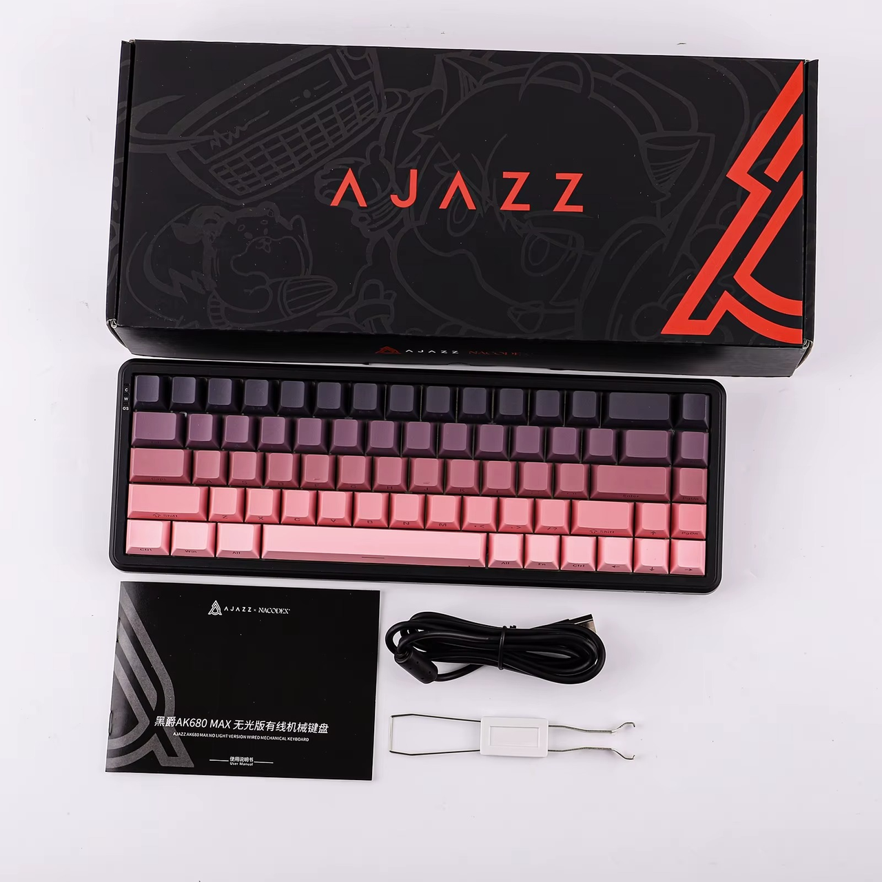 Клавиатура проводная AJAZZ AK680 MAX Flagship Edition Magnetic Switch Pink Black (2000172) - фото 10 Клавиатура проводная AJAZZ AK680 MAX Flagship Edition Magnetic Switch Pink Black (2000172) - фото 10