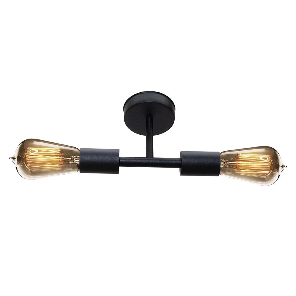 Люстра стельова MSK ELECTRIC Asket NL 2213-2 BK на дві лампи Е27 Чорний - фото 3