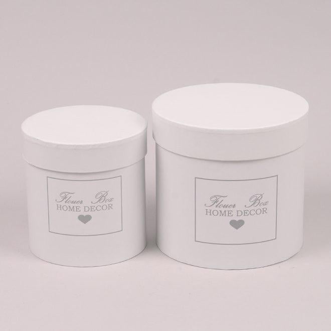 Комплект коробок для квітів Flora 2 шт. Білий (39911) - фото 1 Комплект коробок для квітів Flora 2 шт. Білий (39911) - фото 1