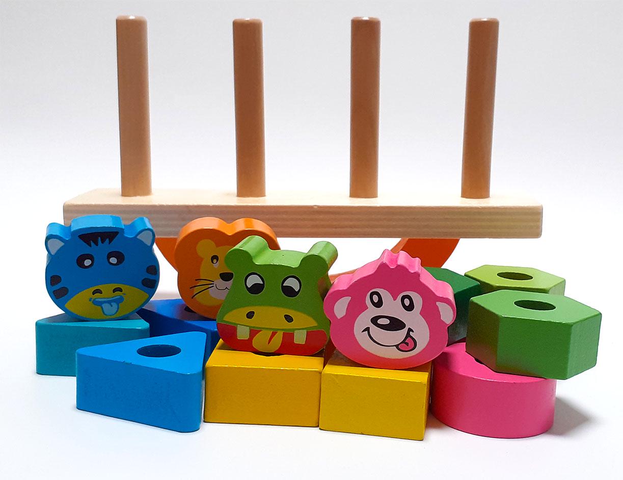 Балансир с пирамидками Wooden Toys Милейшие Зверята - фото 6