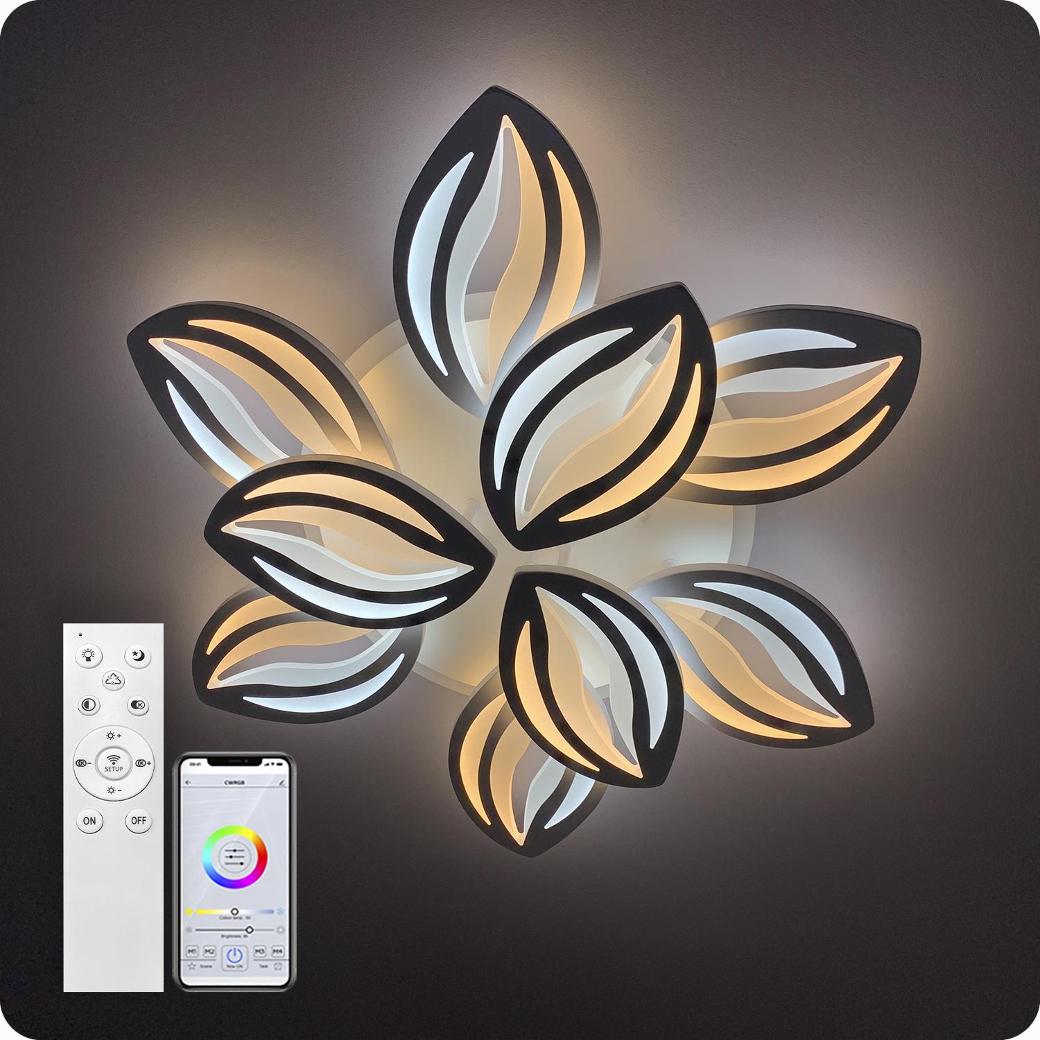 Люстра світлодіодна 517 Light 3color з пультом 180 Вт Білий (01755) - фото 3 Люстра світлодіодна 517 Light 3color з пультом 180 Вт Білий (01755) - фото 3