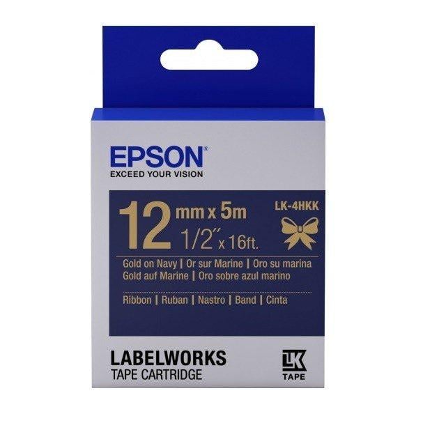 Картридж Epson Tape LK-4HKK Gold/Navy для принтера Темно-синий (578258)