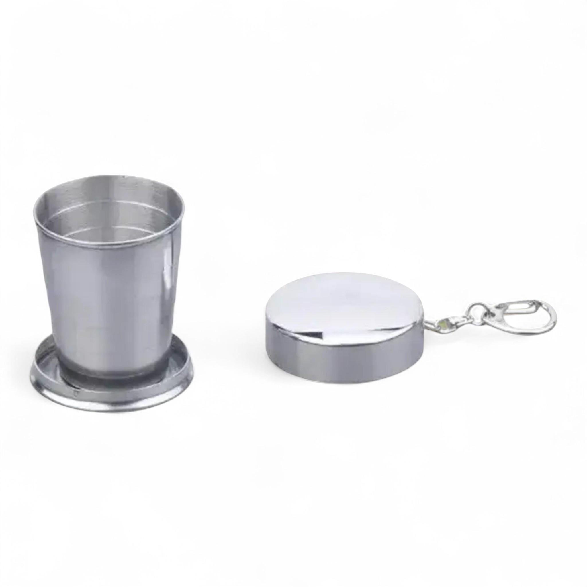 Стаканчик складной металлический из нержавеющей стали 100 мл (S_PM-8)