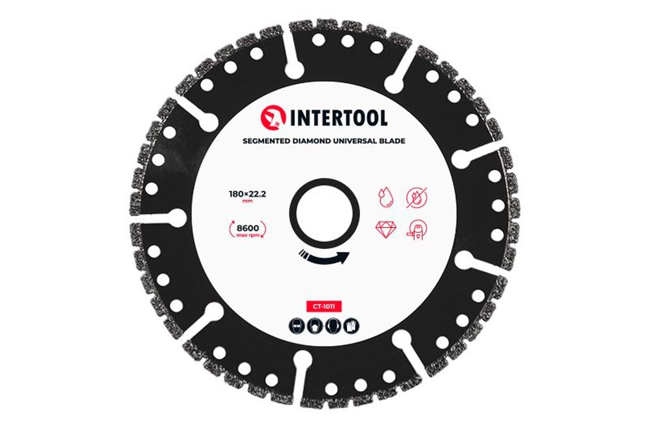 Диск алмазний Intertool сегмент універсальний 180 мм (CT-1011)
