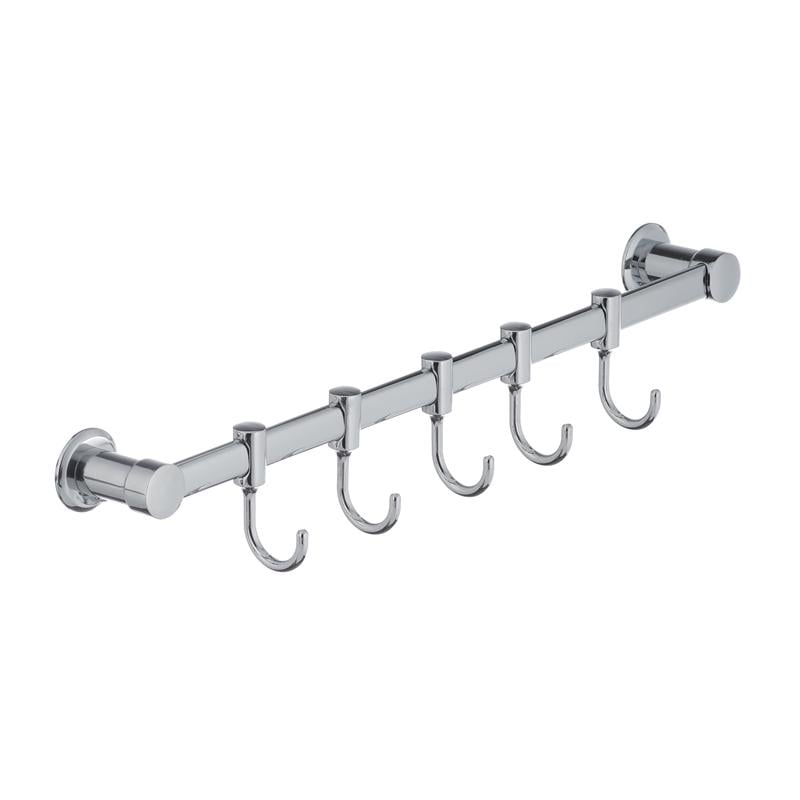 Планка с крючками для полотенец Zerix LR205-5 LL1419 пятерной Хром (128140)