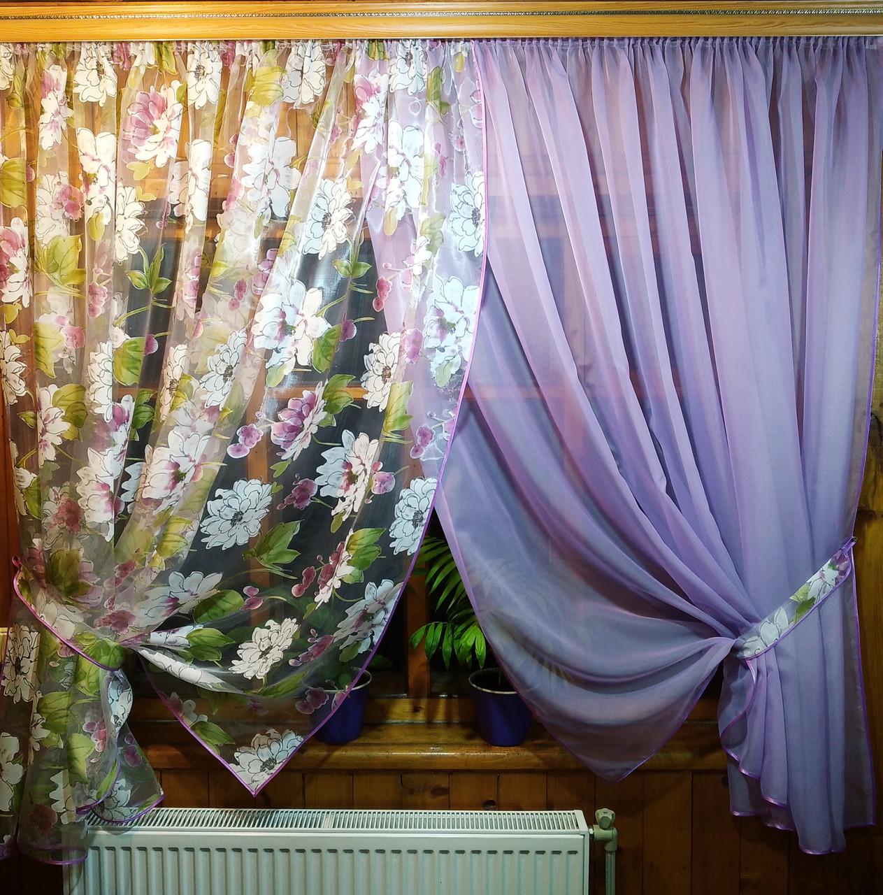 Шторы Вероника Сиреневый цветок (1020531890) Шторы Вероника Сиреневый цветок (1020531890)