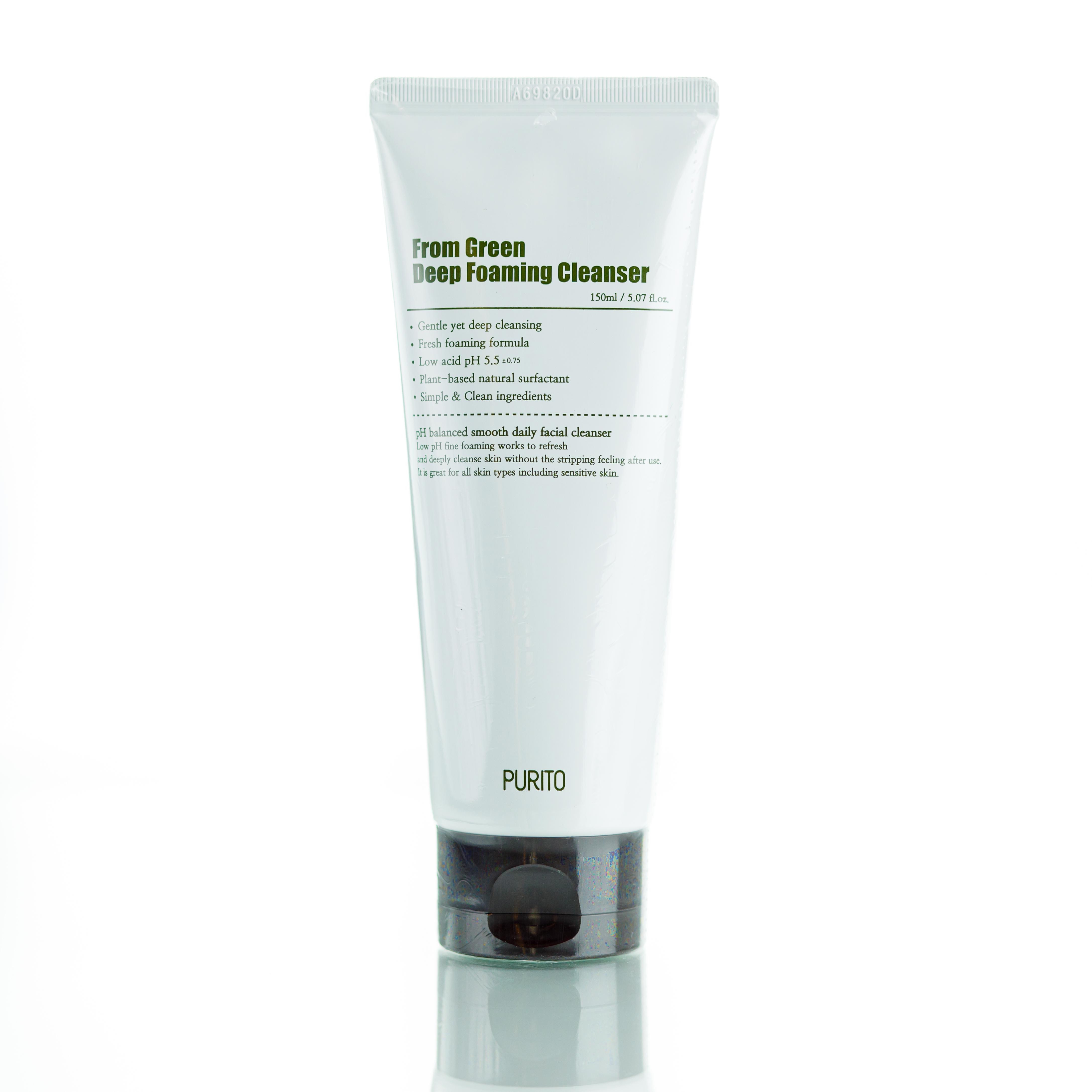 Пінка з центелою та зеленим чаєм Purito From Green Deep Foaming Cleanser 150 мл