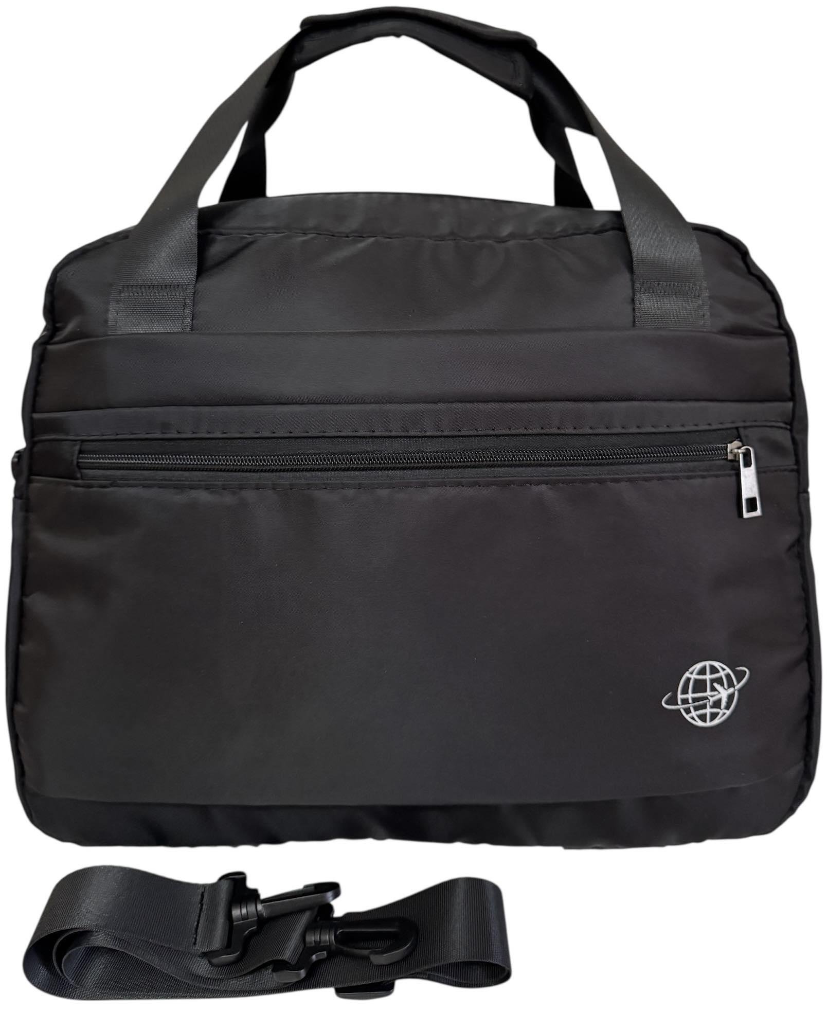 Сумка дорожня для перельотів у літаку ручна поклажа 40х20х30 см Чорний