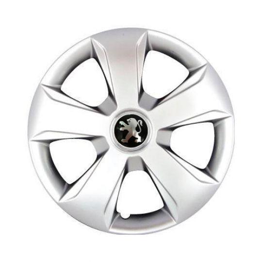 Автомобильные колпаки SKS 331 R15 с логотипом Peugeot 4 шт. Серебристый