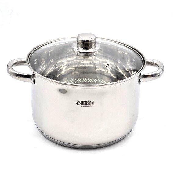 Набор кастрюль из нержавеющей стали 12 предметов Benson (BN-208) - фото 3 Набор кастрюль из нержавеющей стали 12 предметов Benson (BN-208) - фото 3
