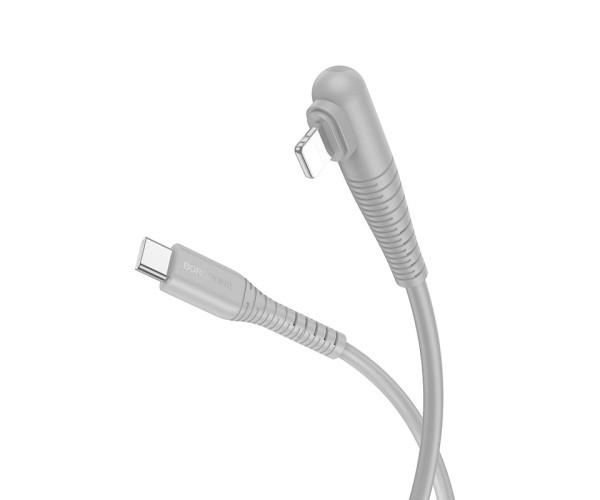 Кабель USB Borofone BX105 Corriente PD27W 3A Type-C to Lightning 1 м Grey Кабель USB Borofone BX105 Corriente PD27W 3A Type-C to Lightning 1 м Grey