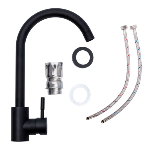 Змішувач кухонний Valeso поворотний Чорний (31474426)